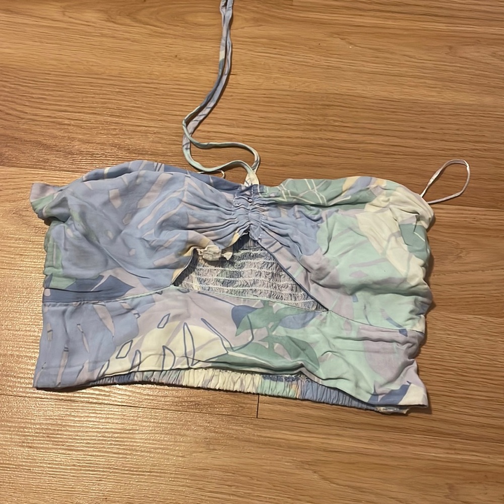 Pastel floral crop top